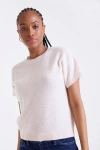 1982 Esme Short Sleeve Crew Neck Knit T-shirt In White