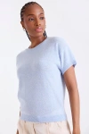 1982 Esme Short Sleeve Crew Neck Knit T-shirt In Blue
