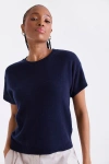 1982 Esme Short Sleeve Crew Neck Knit T-shirt In Blue