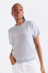 1982 Esme Short Sleeve Crew Neck Knit T-shirt In Gray