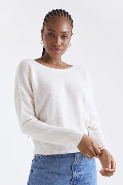 1982 Leyla Low Back Long Sleeve Jumper In White