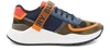 Burberry Lf Ronnie L Low Abmzo Sneakers In Blue