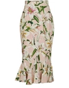 Dolce & Gabbana Floral-print Silk-satin Midi Skirt In Rosa
