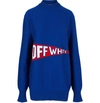 Off-white Stretch Wool Blend Sweater In Blue Red