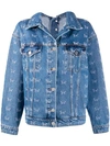 MSGM YOUTH EMBROIDERY DENIM JACKET