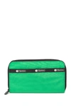 Lesportsac Taylor Zip Around Wallet In Kelly Gree