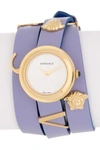 VERSACE Women's V-Flare Wrap Leather Strap Watch, 28mm