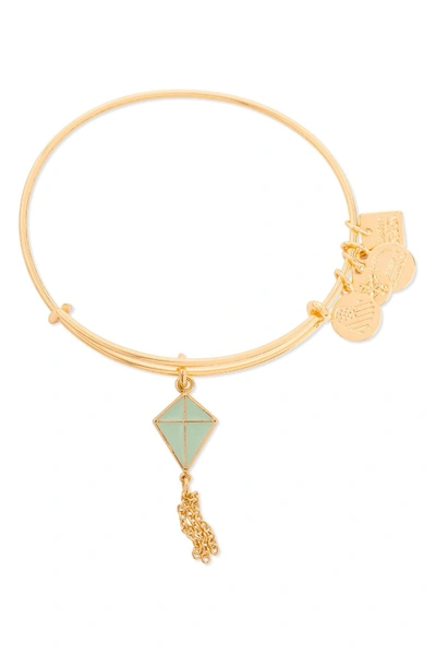 Alex And Ani In Flight Expandable Wire Bracelet In Gold