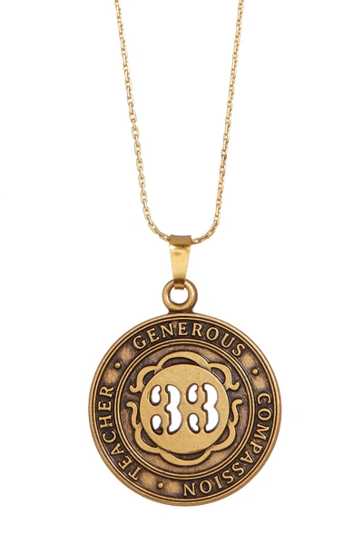 Alex And Ani Numerology Number 33 Charm Adjustable Necklace In Gold