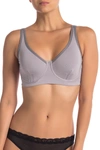 Natori Convertible Underwire Sports Bra In Silvr/grey