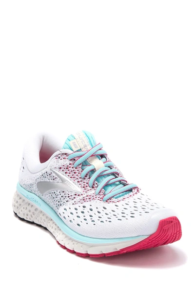 Brooks Glycerin 16 Running Shoe - Multiple Widths Available In White/blue/pink