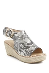 Catherine Catherine Malandrino Cirkly Espadrille Wedge Sandal In Snake