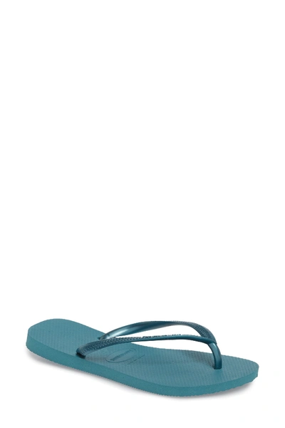 Havaianas 'slim' Flip Flop (women) In Mineral Blue