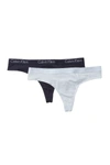Calvin Klein Solid Thong - Pack Of 2 In Sh9 Shoreline/f