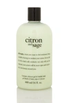 PHILOSOPHY sage & citron shampoo, shower gel, & bubble bath - 16 oz.