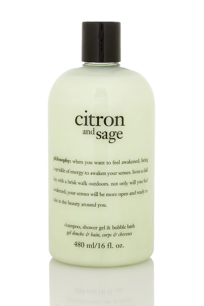 Philosophy Sage & Citron Shampoo, Shower Gel, & Bubble Bath - 16 Oz.