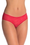 Dkny Geometric Lace Hipster Panty In Cherry Dk