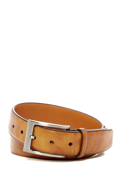 Magnanni Square Buckle Leather Belt In Cuero