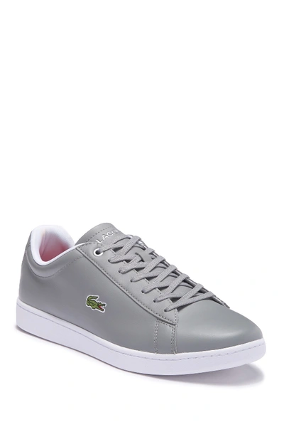 Lacoste Hydez Leather Sneaker In Grey/white