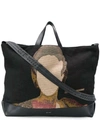 OFF-WHITE OFF-WHITE MARIANA PORTRAIT TOTE BAG - BLACK