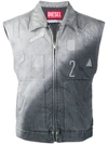 DIESEL RED TAG GRADIENT DENIM VEST