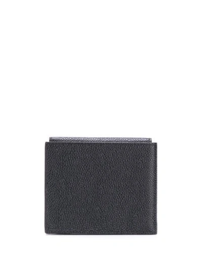 Thom Browne Tri-colour Striped Wallet In Black