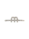 MIU MIU MIU MIU CRYSTAL EMBELLISHED HAIR CLIP - 金属色