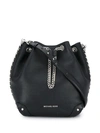 MICHAEL MICHAEL KORS LOGO PLAQUE BUCKET BAG