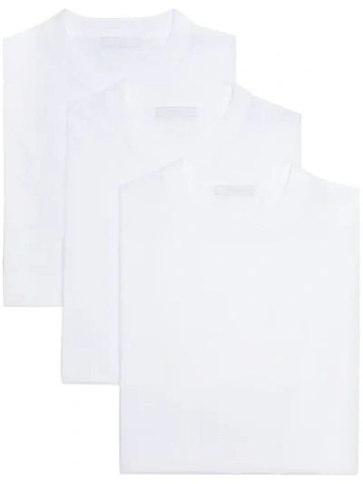 Prada Classic T-shirt Three-pack In White