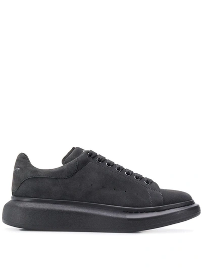 Alexander Mcqueen Grey Suede Oversized Sneakers