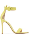 Gianvito Rossi Portofino 105 Leather Sandals In Yellow