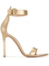 Gianvito Rossi Portofino 105mm Leather Sandals In Gold