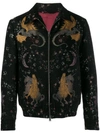 ETRO ETRO FLORAL JACQUARD BOMBER JACKET - 黑色