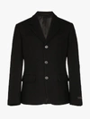 Prada Black Spread Collar Runway Blazer