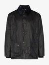 Barbour Bedale Waxed Cotton Jacket In Navy