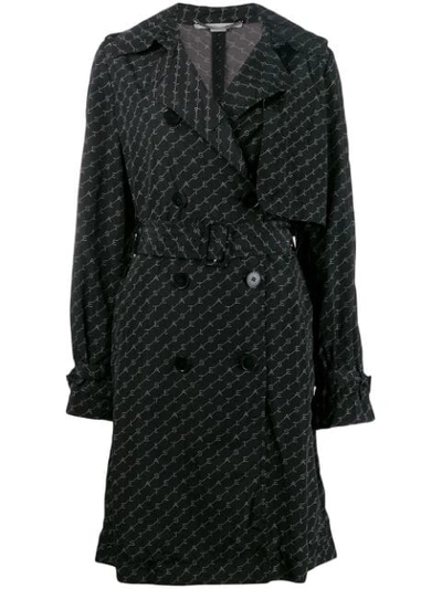 Stella Mccartney Black Polyamide Trench Coat