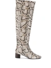 GIUSEPPE ZANOTTI DOREEN SNAKESKIN EFFECT BOOTS