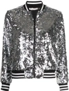 ALICE AND OLIVIA LONNIE SEQUIN BOMBER JACKET