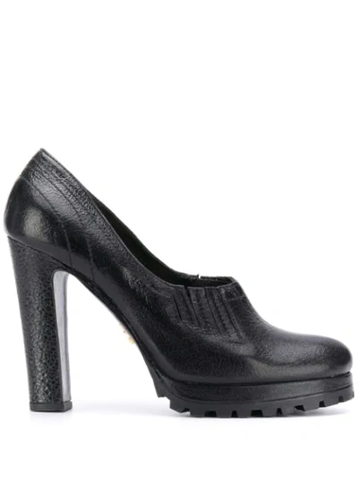 Pre-owned Prada 1990's Platform Shoes In Black