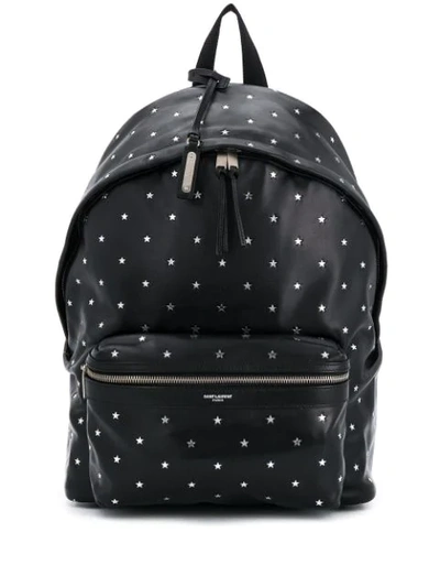 Saint Laurent Black Star Motif Print Backpack