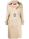 Mackintosh Muirkirk Wool Plaid & Cotton Twill Trench Coat In Neutrals