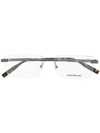 Montblanc Rectangular Frame Glasses In Black