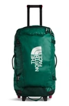 The North Face Rolling Thunder Wheeled Duffle Bag In Night Green/ Tin Grey