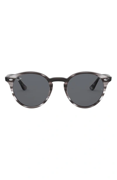 Ray Ban Highstreet 49mm Round Sunglasses In Grey Havana/ Grey Solid