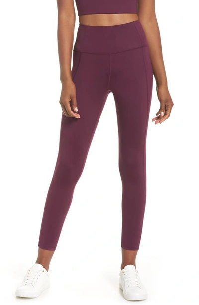 Girlfriend Collective High Waist 7/8 Leggings In Plum