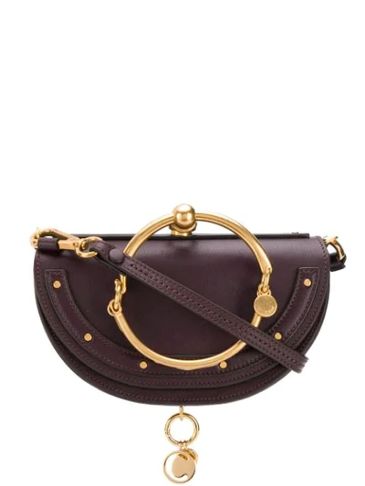 Chloé Nile Minaudière Bracelet Bag In Brown
