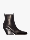 ANN DEMEULEMEESTER BLACK 90 POINTED ANKLE BOOTS,19022803PA36309913984018