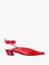 REIKE NEN REIKE NEN RED SUE 30 STUDDED ANKLE-TIE LEATHER MULES,RK3SH01313800910