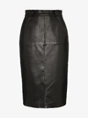 WE11 DONE WE11DONE FAUX LEATHER PENCIL SKIRT,WDF3519007BKBLACK13962144