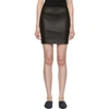 THE ROW Black Leather Loattan Miniskirt